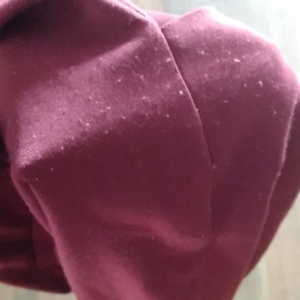 Unique Vintage Burgundy Button-Detail Trousers with pockets - Picture 5 of 5